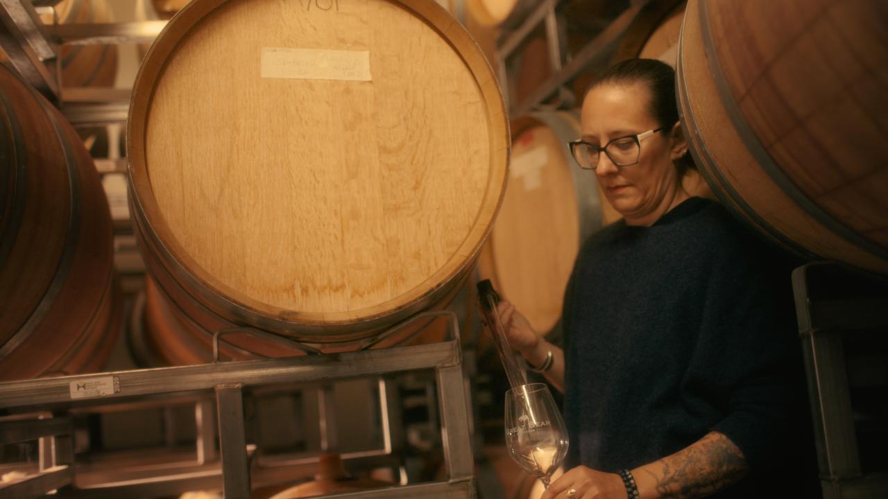 Winemaker testing the latest batch
