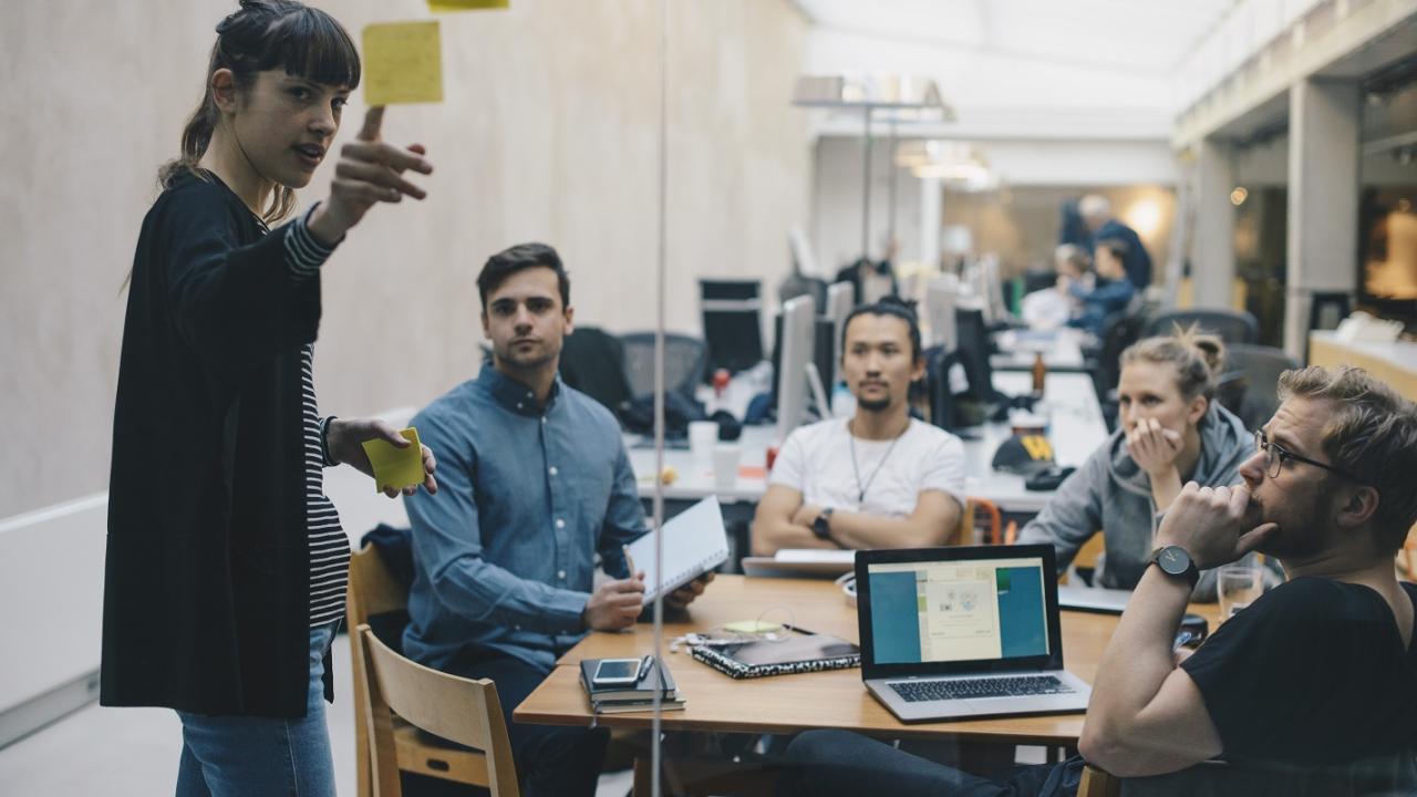 Project Management Team working together on a project