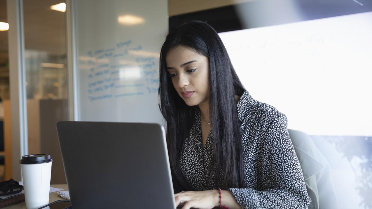 Woman with laptop
