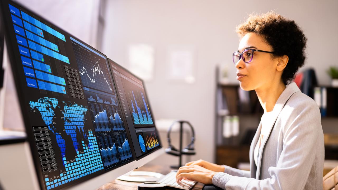 Person working at the computer