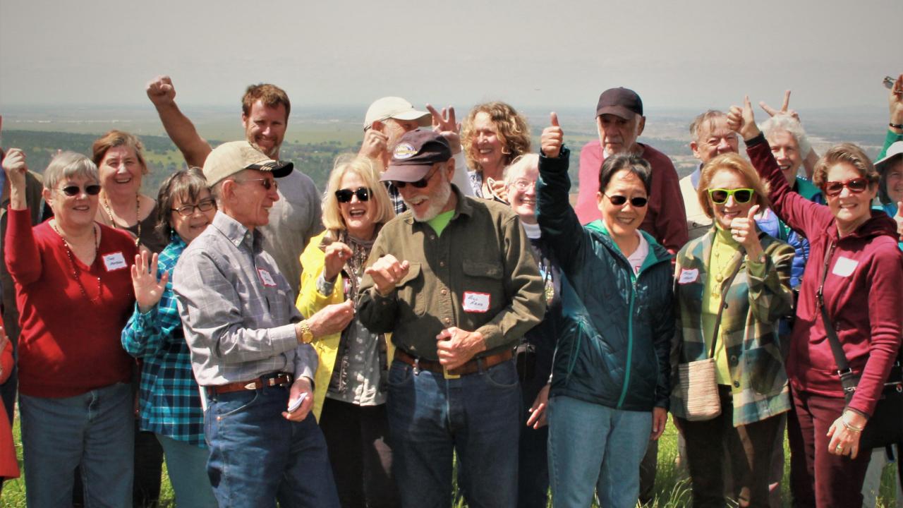 OLLI members smiling outside