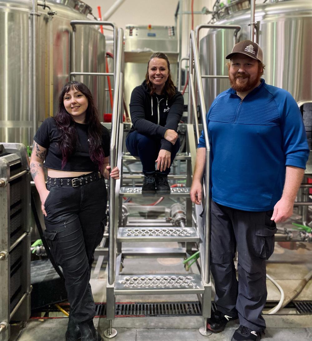 Master brewer grad Amanda Koeller and her team