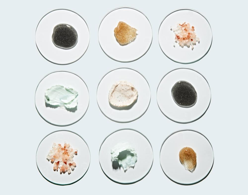 Dishes of different samples