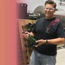 Winemaking Certificate grad Pedro Vargas in his winery