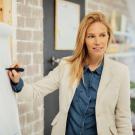 business woman presenting in the office