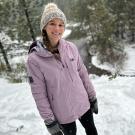 maternal and child nutrition master's student, Molly Schweitzer, poses in the snow