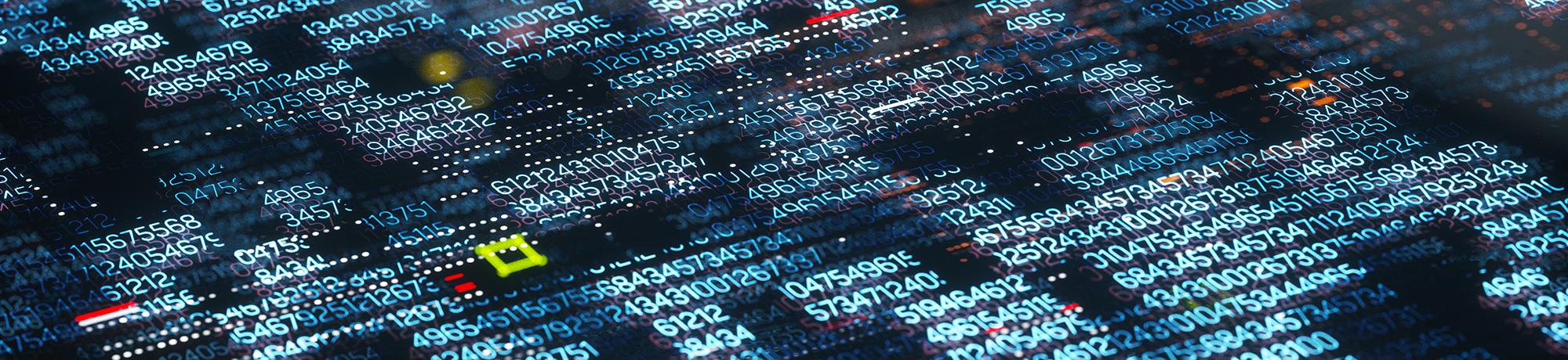 computer code on a screen